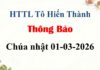Thông Báo Chúa Nhật 01-03-2026