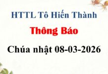 Thông Báo Chúa Nhật 08-03-2026