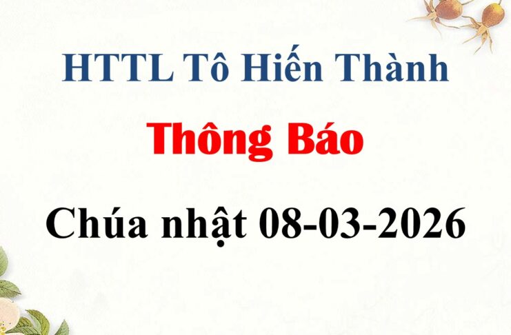 Thông Báo Chúa Nhật 08-03-2026