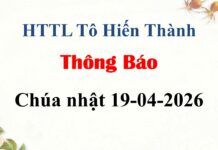 Thông Báo Chúa Nhật 19-04-2026