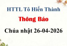 Thông Báo Chúa Nhật 26-04-2026