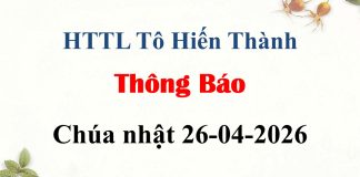 Thông Báo Chúa Nhật 26-04-2026