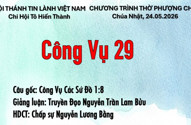 Chúa Nhật 24-05-2026
