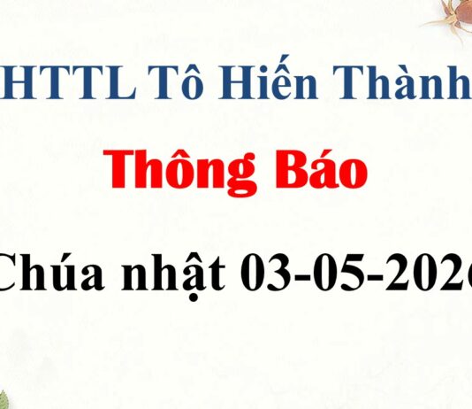 Thông Báo Chúa Nhật 03-05-2026