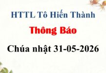 Thông Báo Chúa Nhật 31-05-2026
