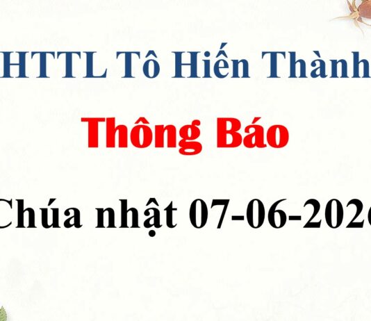 Thông Báo Chúa Nhật 07-06-2026