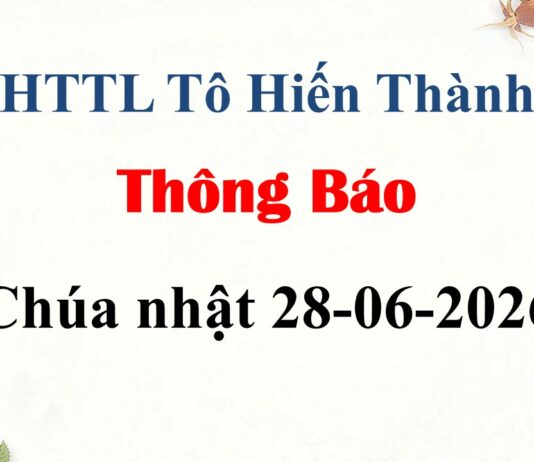 Thông Báo Chúa Nhật 28-06-2026