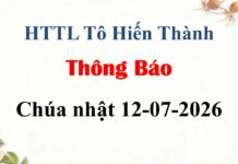 Thông Báo Chúa Nhật 12-07-2026