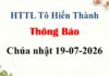 Thông Báo Chúa Nhật 19-07-2026