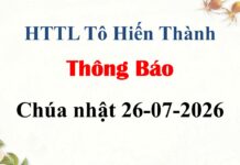 Thông Báo Chúa Nhật 26-07-2026