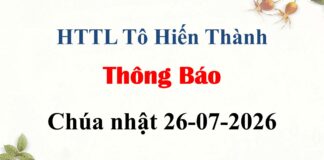 Thông Báo Chúa Nhật 26-07-2026