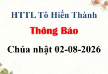 Thông Báo Chúa Nhật 02-08-2026