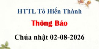 Thông Báo Chúa Nhật 02-08-2026