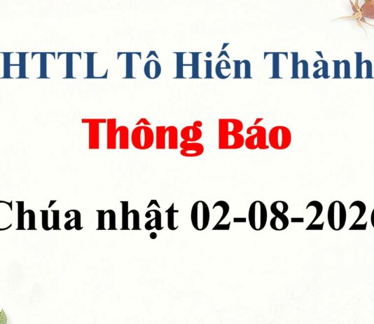 Thông Báo Chúa Nhật 02-08-2026