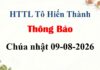 Thông Báo Chúa Nhật 09-08-2026