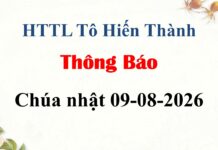 Thông Báo Chúa Nhật 09-08-2026