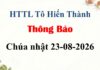 Thông Báo Chúa Nhật 23-08-2026
