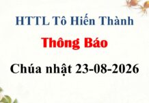 Thông Báo Chúa Nhật 23-08-2026