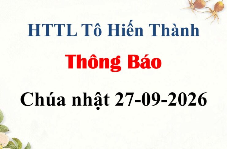 Thông Báo Chúa Nhật 27-09-2026