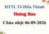 Thông Báo Chúa Nhật 06-09-2026