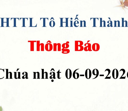 Thông Báo Chúa Nhật 06-09-2026