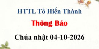 Thông Báo Chúa Nhật 04-10-2026