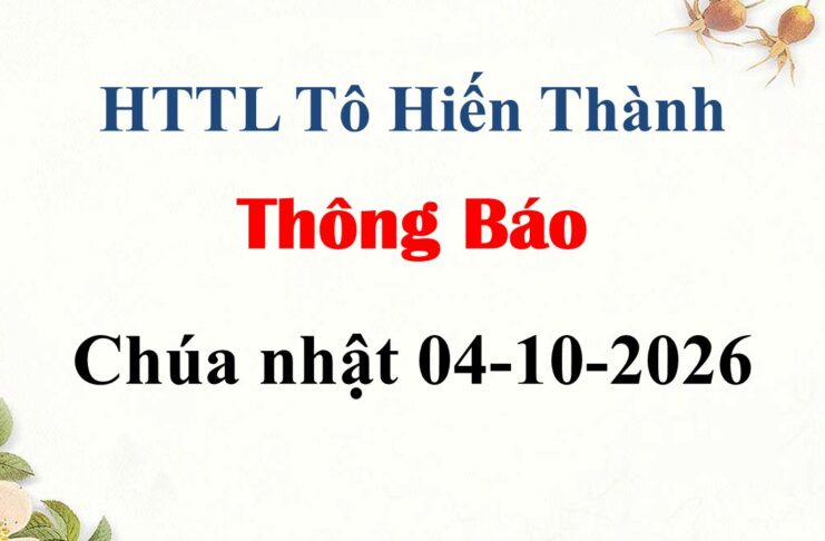 Thông Báo Chúa Nhật 04-10-2026