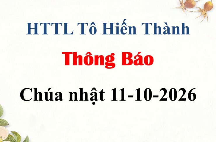 Thông Báo Chúa Nhật 11-10-2026